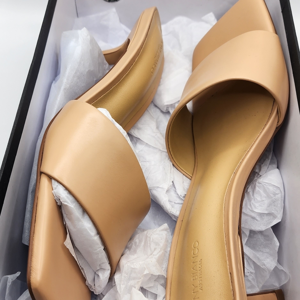 Tony Bianco Nude Slide Sandals AALIAH / Biscuit Capretto